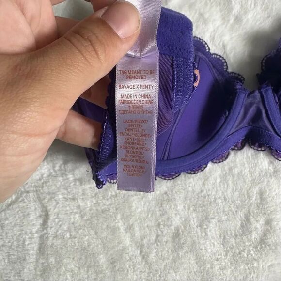 Savage x Fenty Mod on the Moon Fashion Bra Purple Size 34D - Picture 8 of 9
